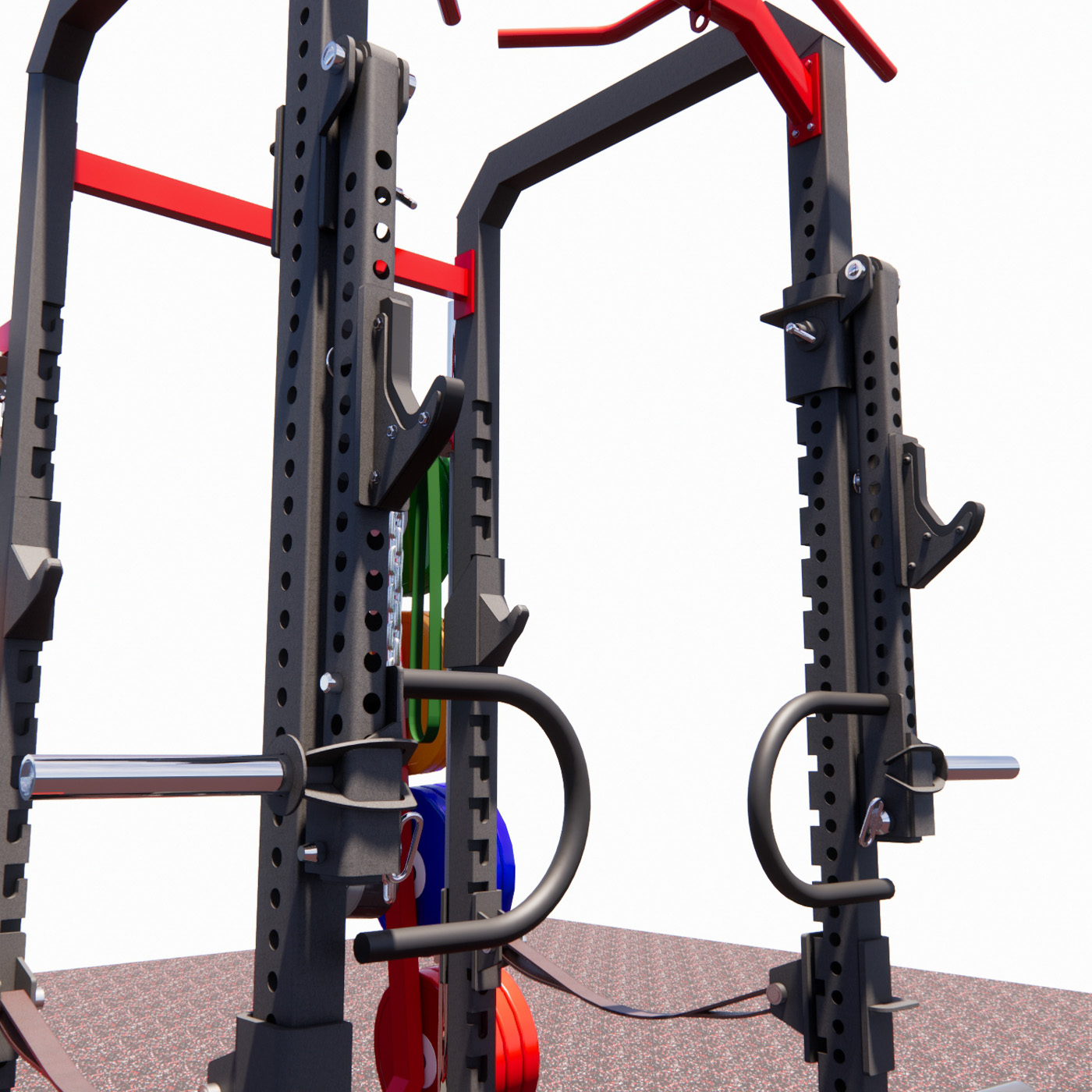 Rack attachments for online power racks